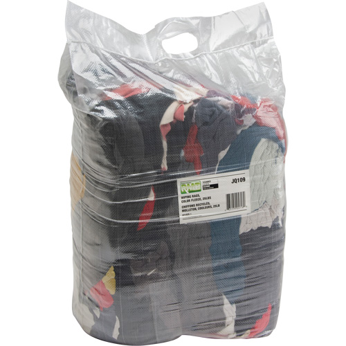 Recycled Material Wiping Rags, Fleece, Mix Colours, 25 lbs. Dufferin Supply