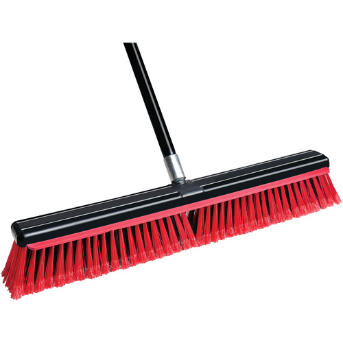 Squeegee Broom with Handle, 24", Medium, PVC Bristles Dufferin Supply