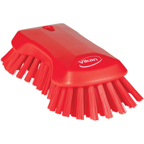 Hand Brush, Extra Stiff Bristles, 9-1/10" Long, Red Dufferin Supply