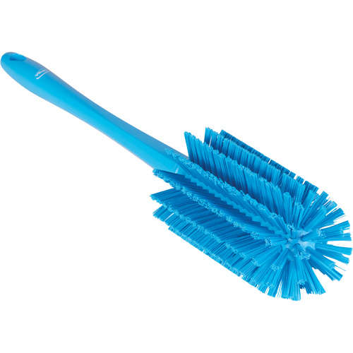 Medium Brush with Handle, Stiff Bristles, 17" Long, Blue Dufferin Supply