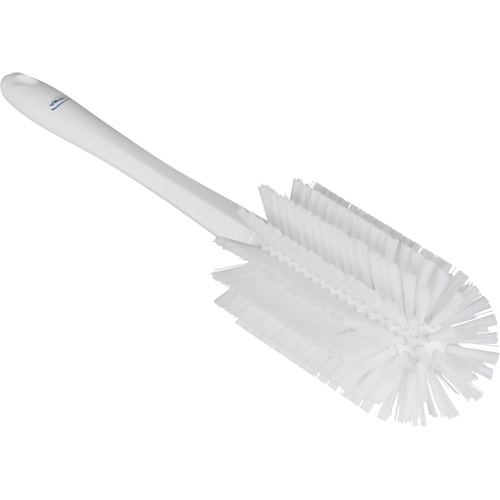 Medium Brush with Handle, Stiff Bristles, 17" Long, White Dufferin Supply
