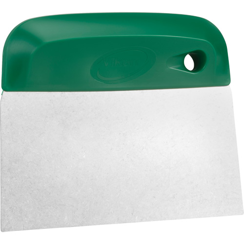 Flexible Stainless Steel Dough Cutter/Scraper, Green, 4-1/2" W x 5-3/4" L Dufferin Supply