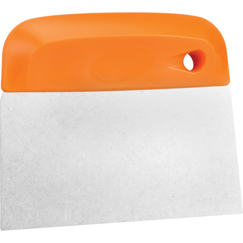 Flexible Stainless Steel Dough Cutter/Scraper, Orange, 4-1/2" W x 5-3/4" L Dufferin Supply