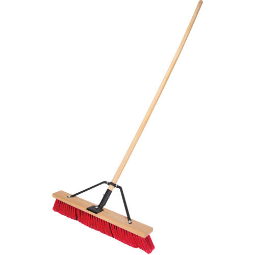Balai-brosse &agrave; manche renforc&eacute;, 24", Moyen, Soies PVC Dufferin Supply
