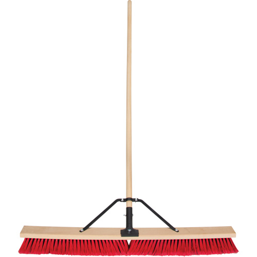 Balai-brosse &agrave; manche renforc&eacute;, 36", Moyen, Soies PVC Dufferin Supply