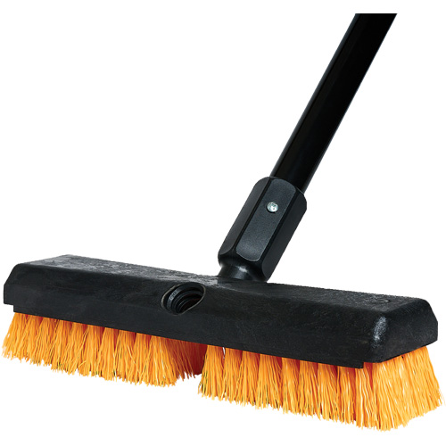 Brosse de nettoyage avec manche, 10" l, Soies Polypropyl&egrave;ne, Noir/Rouge Dufferin Supply