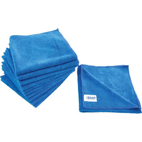 Dusting and Cleaning Cloth, Microfibre, Blue Dufferin Supply