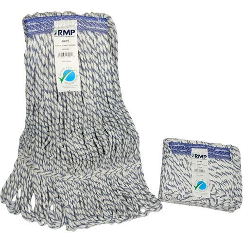 Candy-Striped Mop Head, Floor Finishing, Synthetic, Loop Style Dufferin Supply