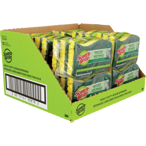 Scotch-Brite&reg; Heavy Duty Scrub Sponge, Scrubbing, 2-3/5" W x 4-2/5" L Dufferin Supply