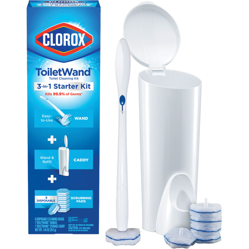 Ensemble de d&eacute;marrage de ToiletWand d&eacute;sinfectante jetable 3-en-1 Dufferin Supply