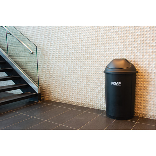 Poubelle demi-ronde, Poly&eacute;thyl&egrave;ne, 21 gal. US Dufferin Supply