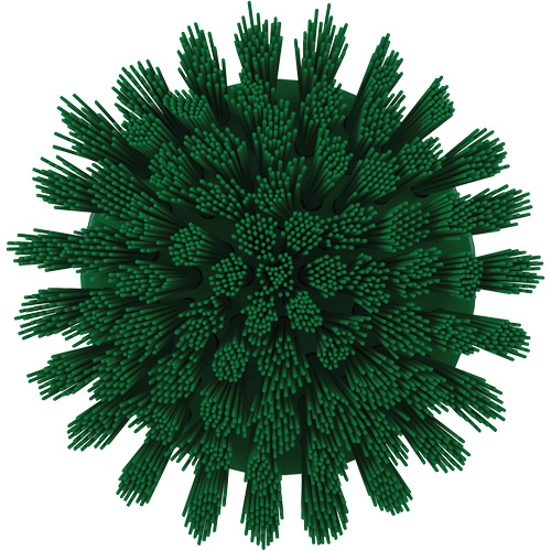 Brosse ronde HyDrive pour perceuse, Soies Tr&egrave;s ferme, Longueur de 3-1/10", Vert Dufferin Supply