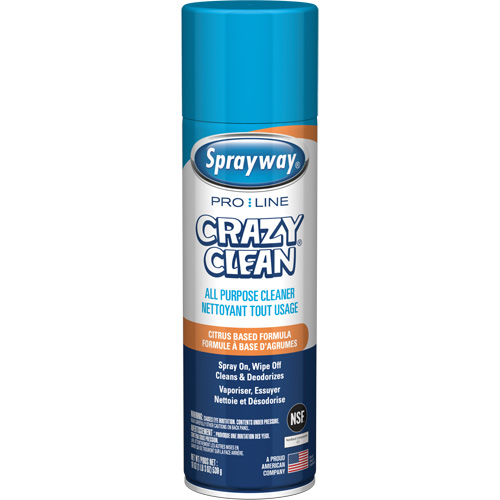 Nettoyant tout usage Pro Line Crazy Clean, 19 oz., Canette a&eacute;rosol Dufferin Supply