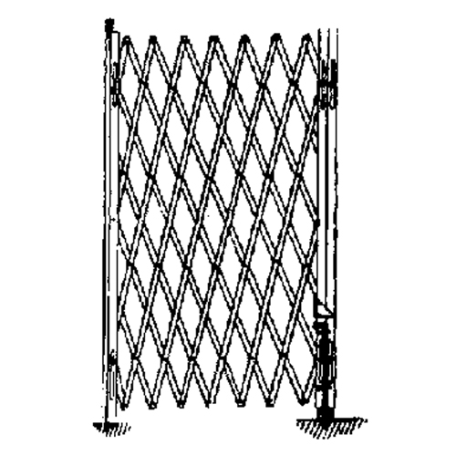 Barri&egrave;res de s&eacute;curit&eacute; galvanis&eacute;es repliables, Repliable simple fixe, 4' lo x 6' h d&eacute;ploy&eacute; Dufferin Supply