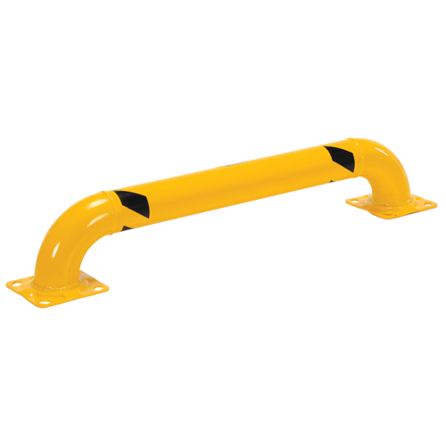 Garde-corps &agrave; profil bas pour rayonnages, 4' la x 0,75' h, Jaune Dufferin Supply