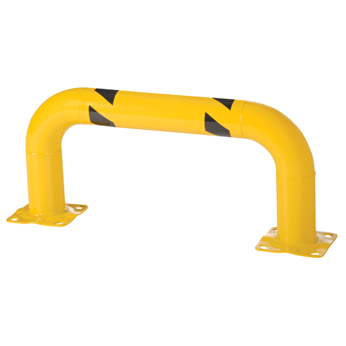 Garde-corps &agrave; profil bas pour rayonnages, 3' la x 1,4' h, Jaune Dufferin Supply