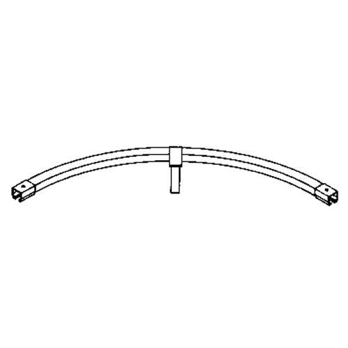 Rail de roulement courb&eacute; sur 90° &agrave; montage au sol pour murs-rideaux, 3' lo Dufferin Supply