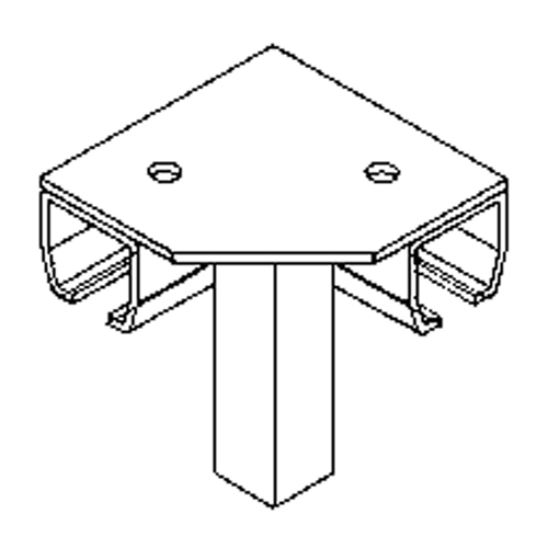 Raccord pour joint d'angle de 90° pour murs-rideaux mont&eacute;s au sol Dufferin Supply