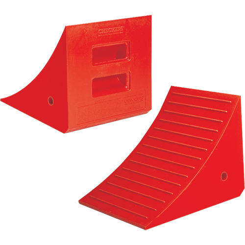 Cales-roue robustes, Polyur&eacute;thane, Orange, 14" la x 17" p x 14" h Dufferin Supply