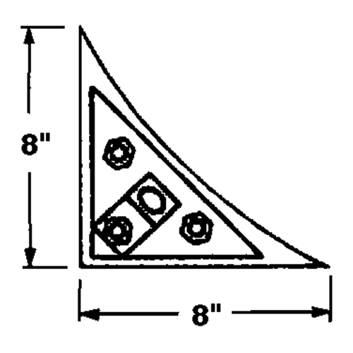 Cale de roue, 8" x 8" x 8", Noir Dufferin Supply