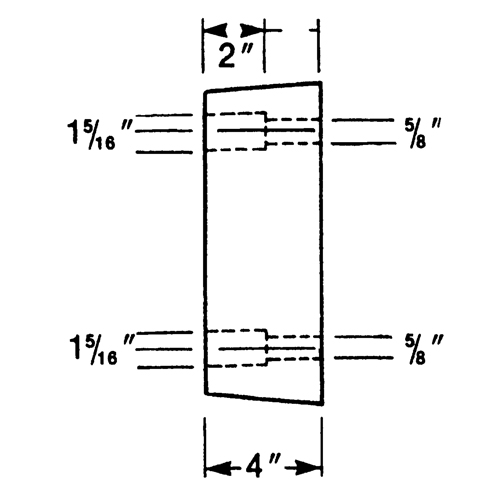 Butoirs de quai en caoutchouc moul&eacute;s, Caoutchouc, 13" la x 4" p x 12" h Dufferin Supply