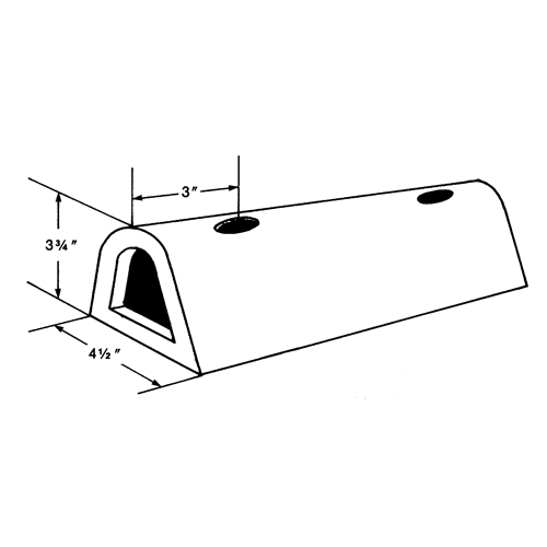D&eacute;fenses de quai en caoutchouc refoul&eacute;, Caoutchouc, 4-1/2" la x 12" lo x 3-3/4" p Dufferin Supply