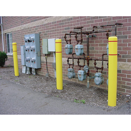 Capuchons en polyethylene pour borne de protection, 4-1/2" dia. x 52" l, Jaune Dufferin Supply