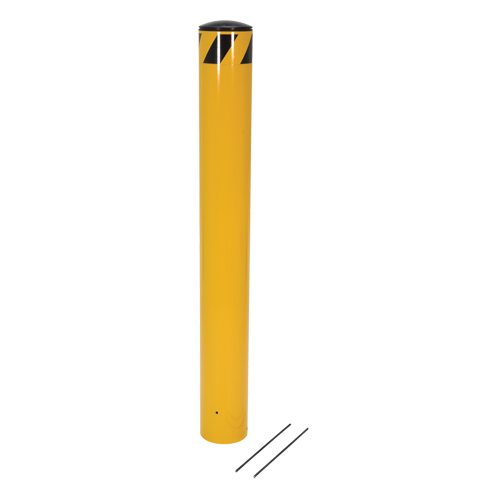 Pour-In-Place Bollards, Steel, 36-1/2" H x 5-9/16" W, Yellow Dufferin Supply