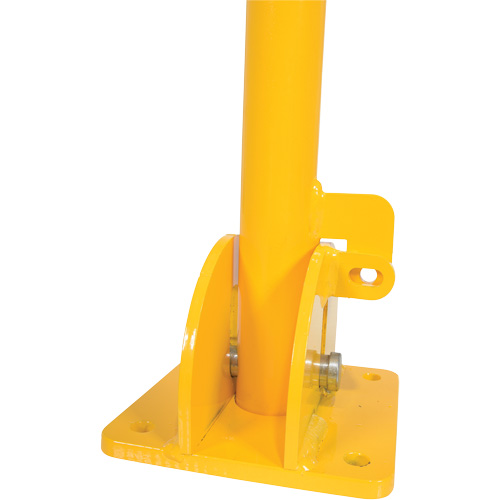 Fold-Down Bollards, Steel, 42" H x 1-3/4" W, Yellow Dufferin Supply