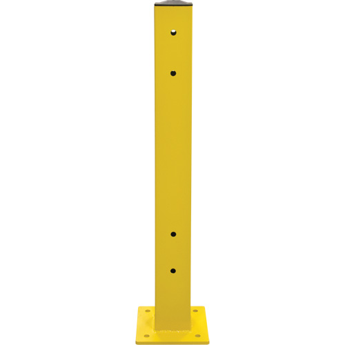 Poteau double pour barri&egrave;re de s&eacute;curit&eacute;, Acier, 5" lo x 44" h, Jaune s&eacute;curit&eacute; OSHA Dufferin Supply