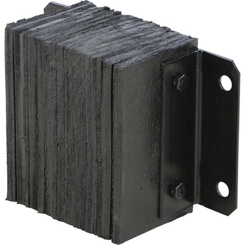 Laminated Dock Bumper, Horizontal, Rubber, 12" W x 6" D x 10" H Dufferin Supply
