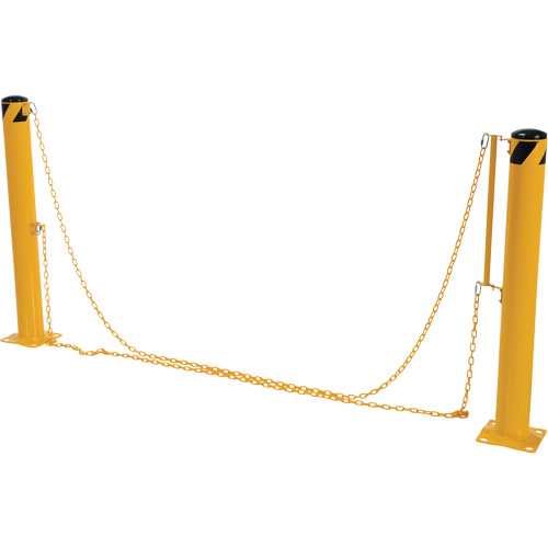 Syst&egrave;me de bornes de protection et chaînes pour quai, Acier, 42" h x 6-5/8" la, Jaune Dufferin Supply