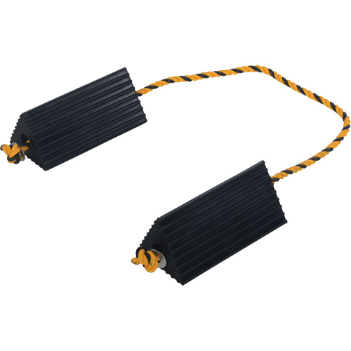Airline Wheel Chock, 5" x 10" x 4-1/2", Black Dufferin Supply