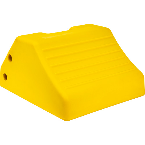 Heavy-Duty Wheel Chocks, Urethane, Yellow, 15-1/2" W x 17-7/10" D x 10" H Dufferin Supply