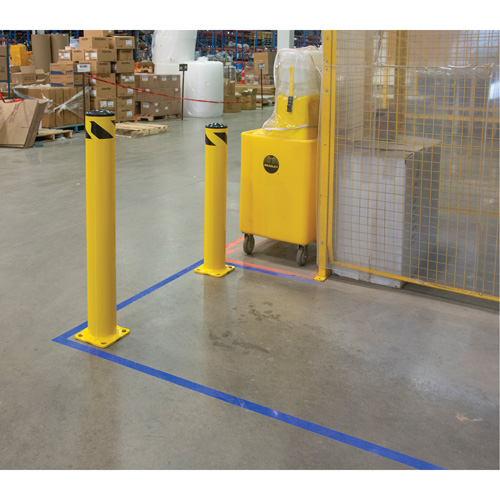 Safety Bollard, Steel, 36" H x 5-1/2" W, Yellow Dufferin Supply