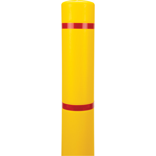 Polyethylene Bollard Cover, 4-1/2" Dia. x 64" L, Red/Yellow Dufferin Supply