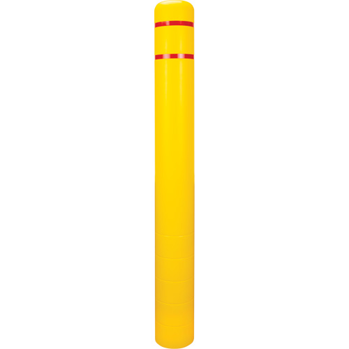 Polyethylene Bollard Cover, 6-5/8" Dia. x 60" L, Red/Yellow Dufferin Supply