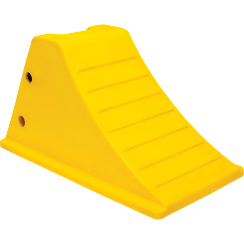 Cales de roue avec surface antid&eacute;rapante en aluminium, Polyur&eacute;thane, Jaune s&eacute;curit&eacute; OSHA, 11-1/4" la x 21" p x 12-1/4" h Dufferin Supply