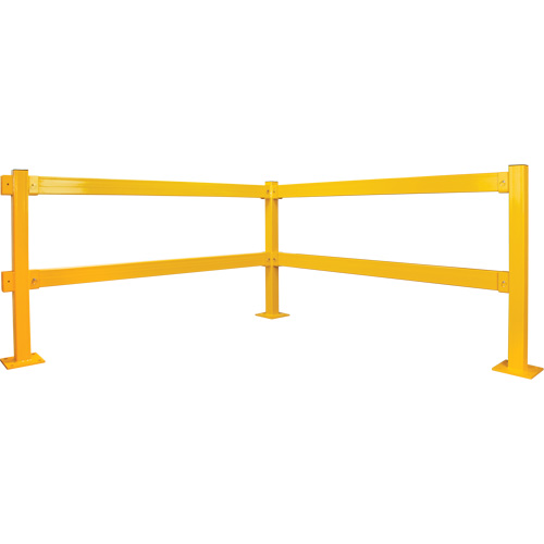 Garde-corps l&eacute;ger Lift-Out, Acier, 4' lo x 4" h, Jaune s&eacute;curit&eacute; OSHA Dufferin Supply