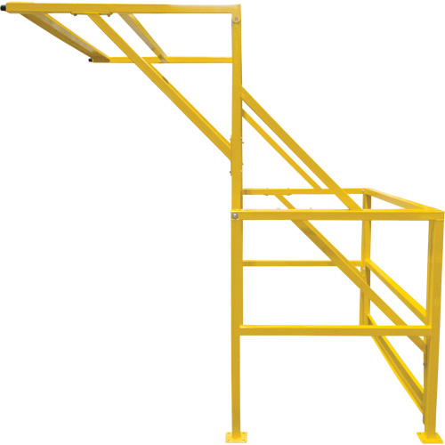 Mezzanine Safety Gate, 70" L x 77" H, 78" Raised, Yellow Dufferin Supply