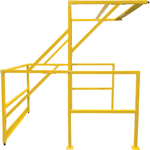 Mezzanine Safety Gate, 70" L x 77" H, 78" Raised, Yellow Dufferin Supply