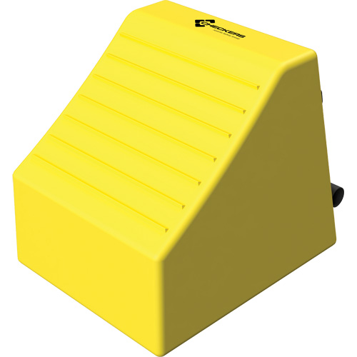 Checkers Safety Heavy-Duty Ultra Class Mining Wheel Chock, HDPE, Yellow, 14-1/2" W x 17-1/2" D x 16" H Dufferin Supply