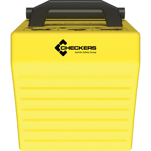 Checkers Safety Heavy-Duty Ultra Class Mining Wheel Chock, HDPE, Yellow, 14-1/2" W x 17-1/2" D x 16" H Dufferin Supply