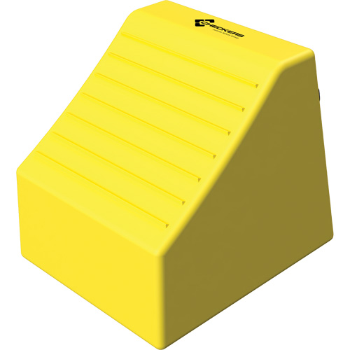 Checkers Safety Heavy-Duty Ultra Class Mining Wheel Chock without Bracket, HDPE, Yellow, 14-1/2" W x 17-1/2" D x 16" H Dufferin Supply