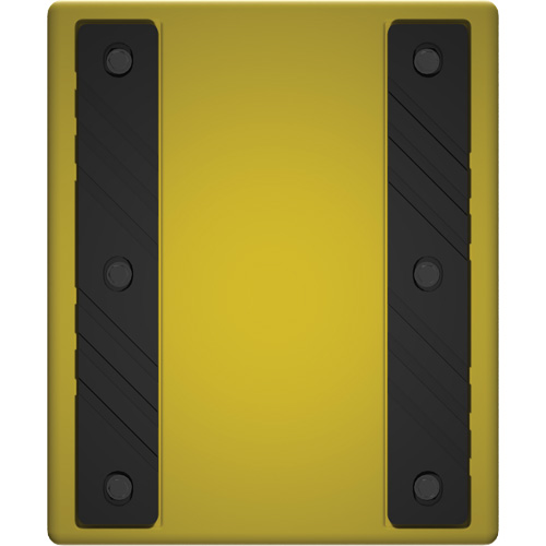 Checkers Safety Heavy-Duty Ultra Class Mining Wheel Chock without Bracket, HDPE, Yellow, 14-1/2" W x 17-1/2" D x 16" H Dufferin Supply