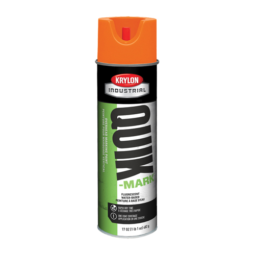 Peinture de marquage industrielle &agrave; base d'eau pour le travail en hauteur Quik-Mark, 17 oz, Canette a&eacute;rosol Dufferin Supply