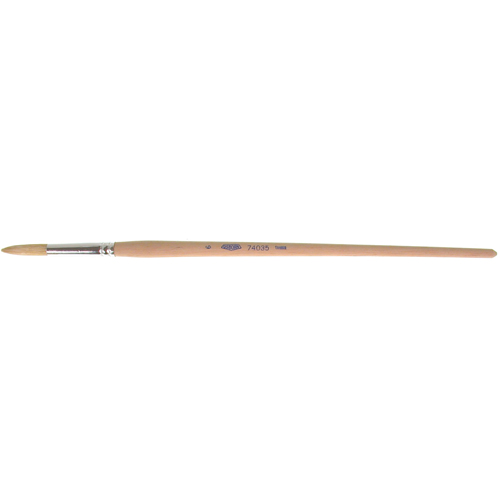 Pure White Bristle Round Marking Paint Brush, 9/32" Brush Width, White China, Wood Handle Dufferin Supply