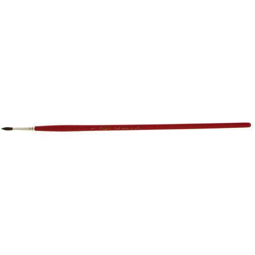 Pinceau de forme ronde pour marquage, Largeur de la brosse de 9/64", Soie de chameau, Manche &agrave; Bois Dufferin Supply