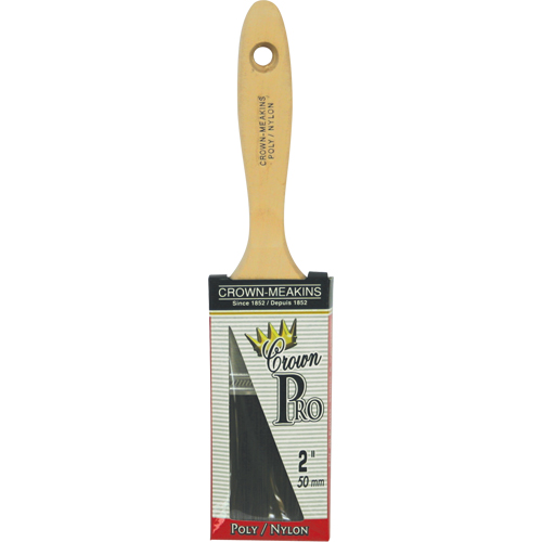 Pinceau droit Pro, Poly/nylon, Manche Bois, Largeur de 2" Dufferin Supply