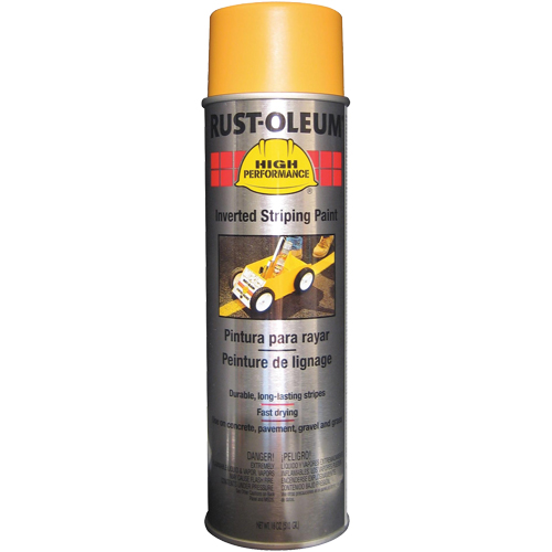 Peinture de traçage en a&eacute;rosol syst&egrave;me 2300 haute performance applicable en position invers&eacute;e, Jaune, 18 oz, Canette a&eacute;rosol Dufferin Supply